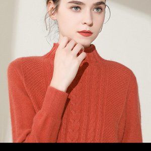 100% Polyester Mockneck Sweater